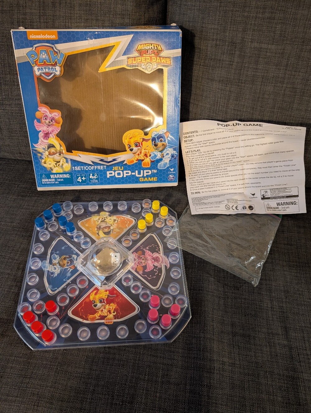 Paw Patrol Pop Up Game